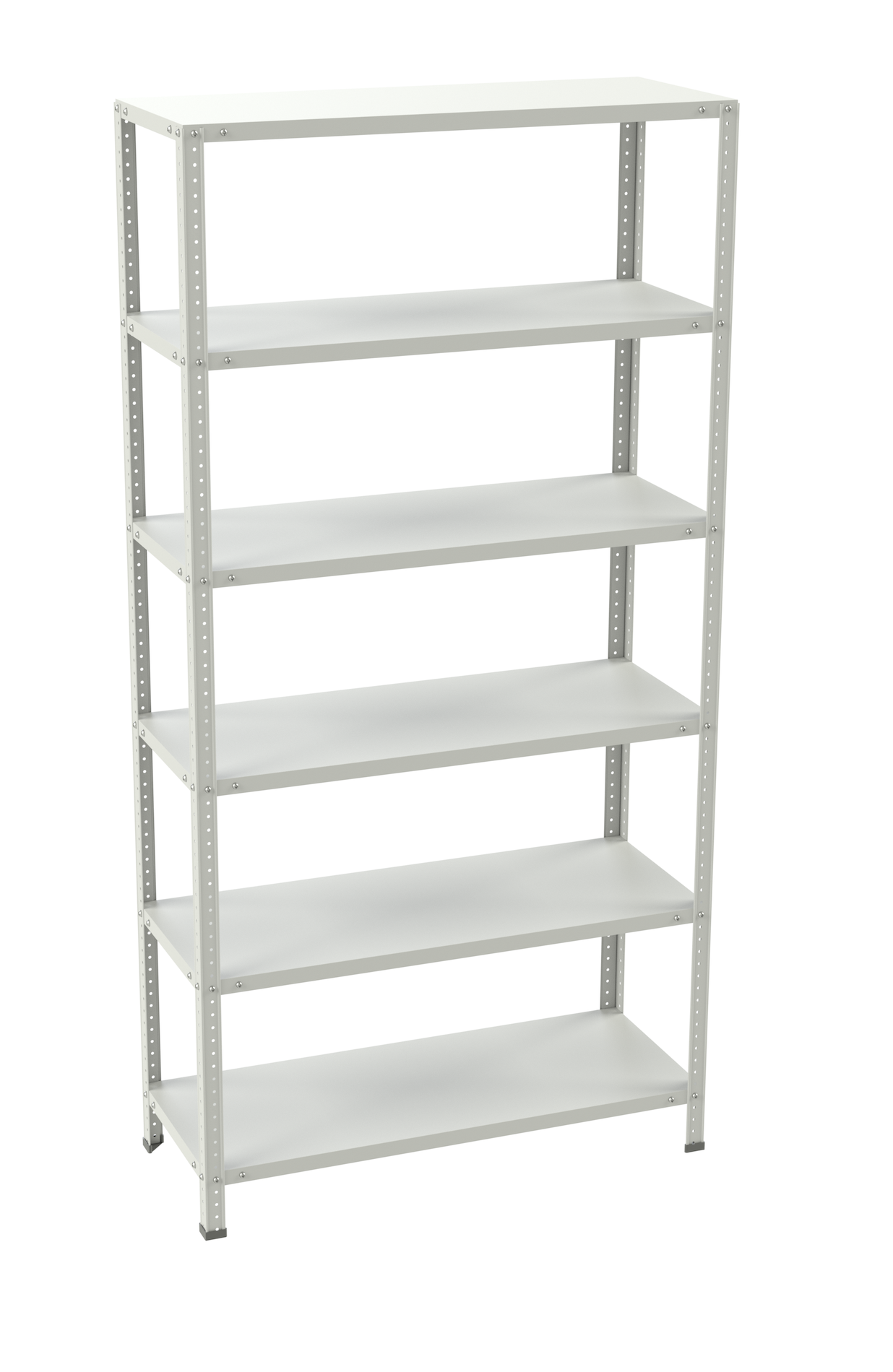 Стелаж металевий Меткас Атлант 2000х1200х500 мм на 6 полиць світло-сірий